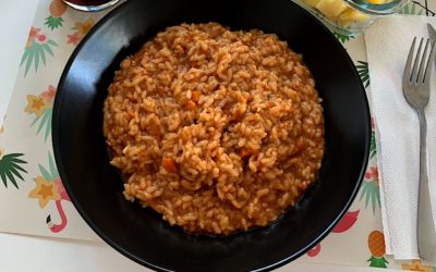 Arroz de verduras en olla exprés realizado por Cristian Torrijos